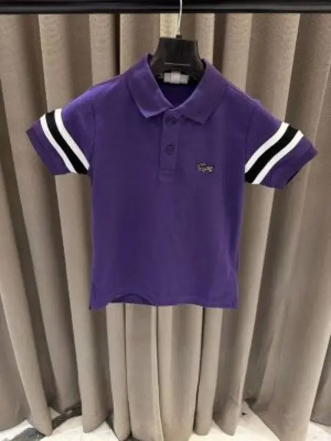 No return Lacost imported kids Polo t-shirt purple