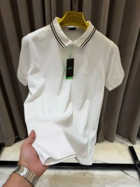 No Return Hugo Bos Chest Logo Polo T-shirt White
