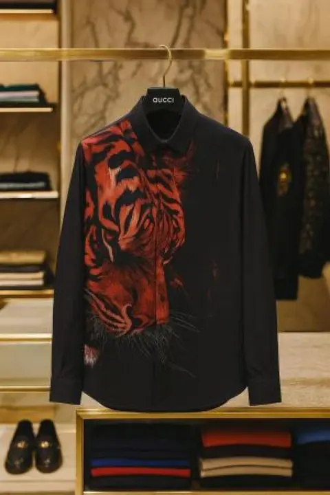 Gucci Japan Fabric Full Sleeves Shirt Black