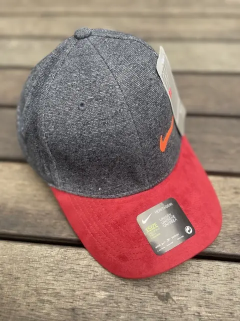 Nike Dual Tone Dark Grey Red Premium Unisex Cap (With Safety Box) 903