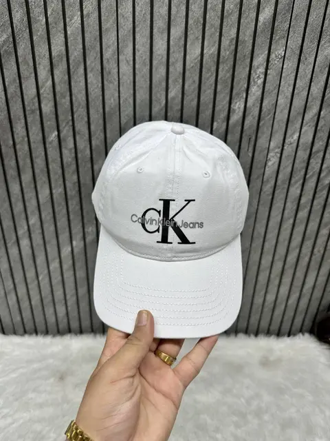Calvin Kline Denim White Highend Premium Unisex Cap With Original Polly Bag