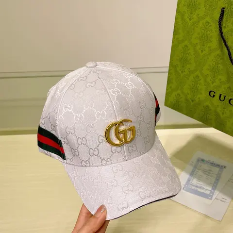 Gucci GG Stripes Monogram Front Logo Premium Unisex Cap With Safety Box