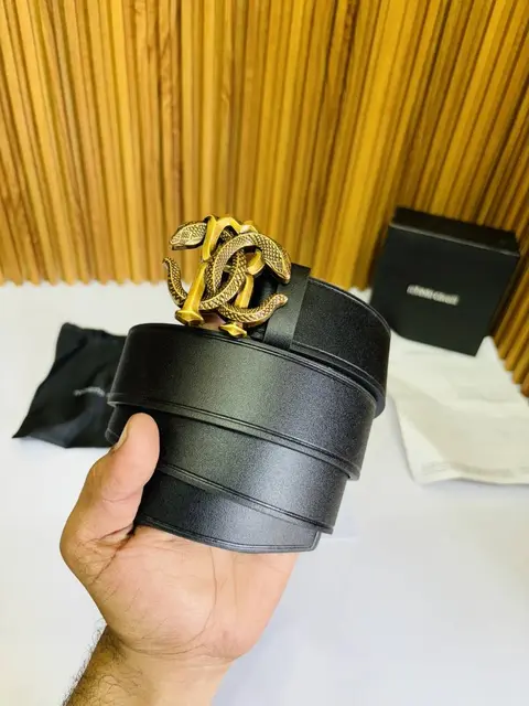 02 ROBERTO CAVALLI SILVER PREMIUM QUALITY BELT FULL KIT
