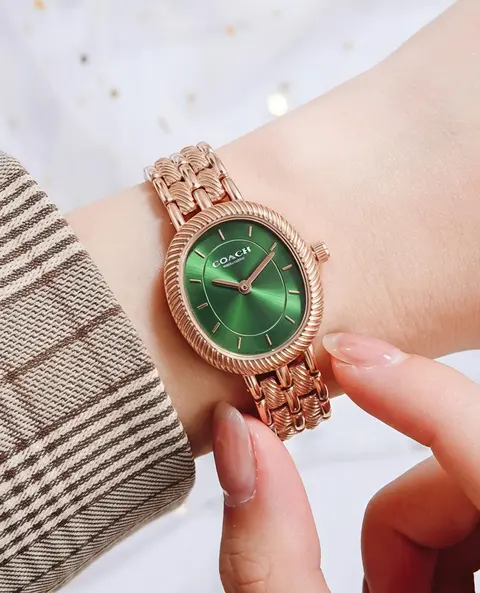 Coach Harlow Rose Gold Green