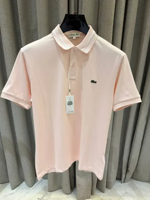 Lacoste Chest Logo Polo T-shirt Pink