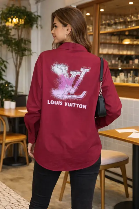 LV LOGO SHIRT MARRON S135-MR