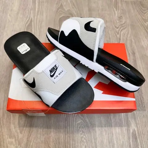 Nike Airmax 1 Premium White Black Flip-Flop