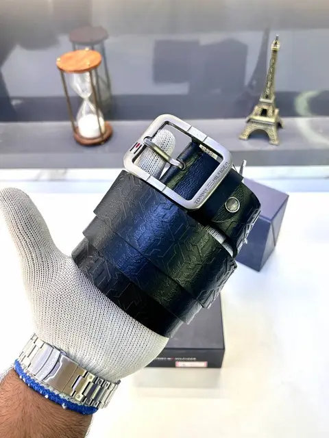 Tommy Hilgi Black Premium Quality Belt Fa 907