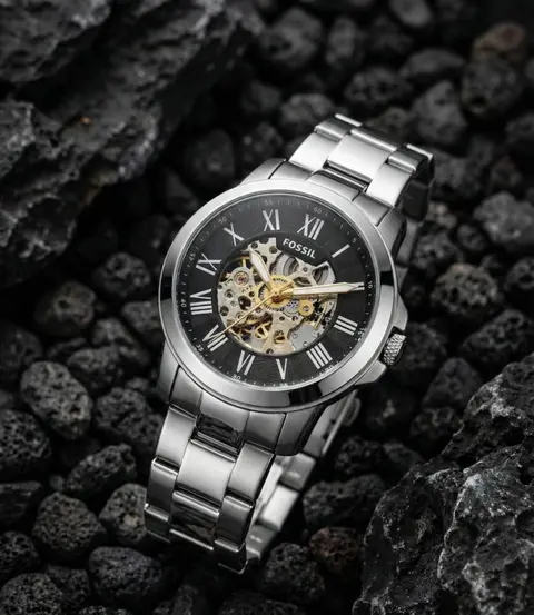 Fossil Grant Automatic Silver-Black