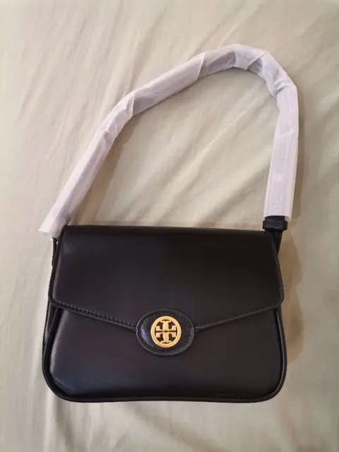 Tori Burch Robinson Spazzolato Shoulder Bag With Box