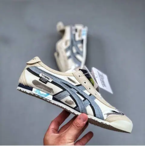 Tiger slip on panda prank custom blue 415
