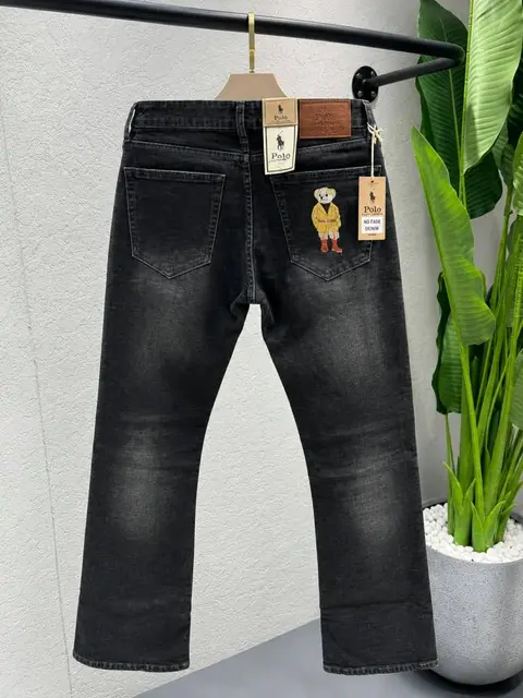 Ralph Lauren Bootcut Premium Imported Fabric Denim With Back Pocket Embroidered Work Logo 4582