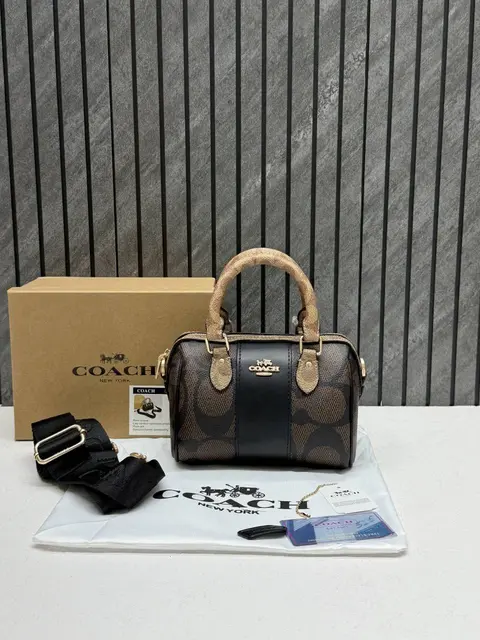 Coach Rowan Mini Coffee-Ap-Black With OriginalBox DustCover