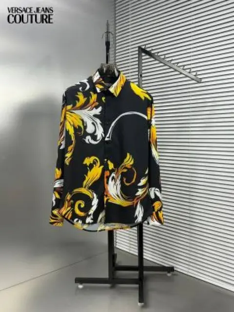 Versace Couture Full Design Shirt Black Gold