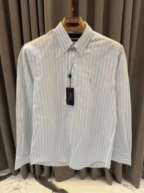 Ralph Lauren Chest Logo Full Sleeves Shirt Sky Green