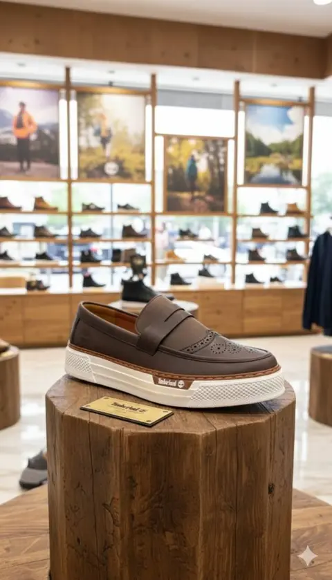 TIMBERLAND SLIP-ON BROWN WHITE CASUAL SNEAKER 2025