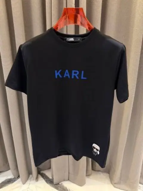 KARLL LAGERFIELD ROUND NECK IMPORTED TSHIRT BLACK