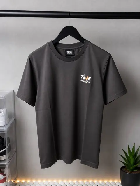 True Religion Brand Team Back Print Dark Brown 1118
