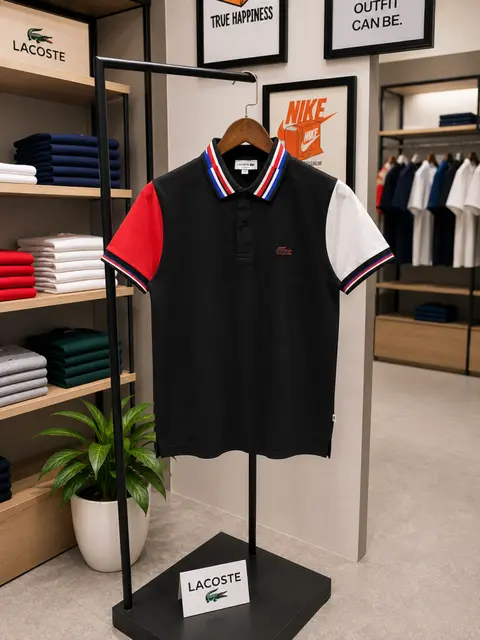Lacoste Box pack imported polo tshirt black