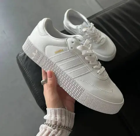 Adidas Samba Platform Triple White