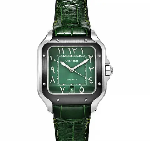 Cartier Santos Automatic full green arabic