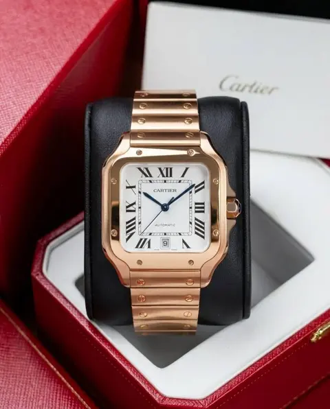 Cartier er Santos automatic copper white