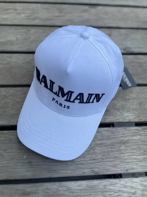 Balmain paris White Black logo premium unisex cap with safety box