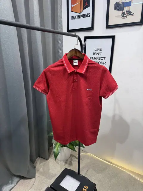Hugo bos monogram imported box pack tshirt red