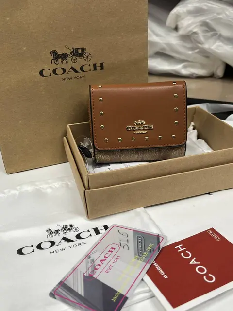 Coach 3 Fold Wallet With OriginalBox DustCover