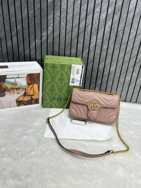 Gucci Marmont Premium Pink DoubleBox 1-1 Quality