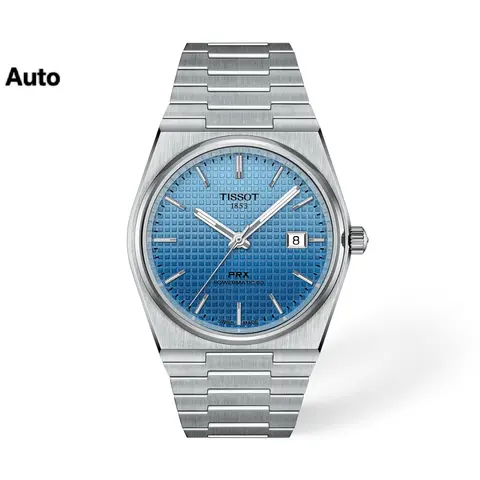 Tissot 1853 Prx Automatic Top Quality silver dual blue