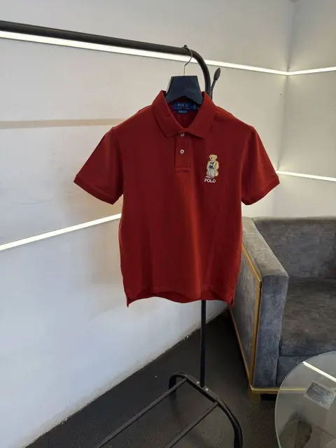 Ralph lauren imported embroidery sale logo polo tshirt rust