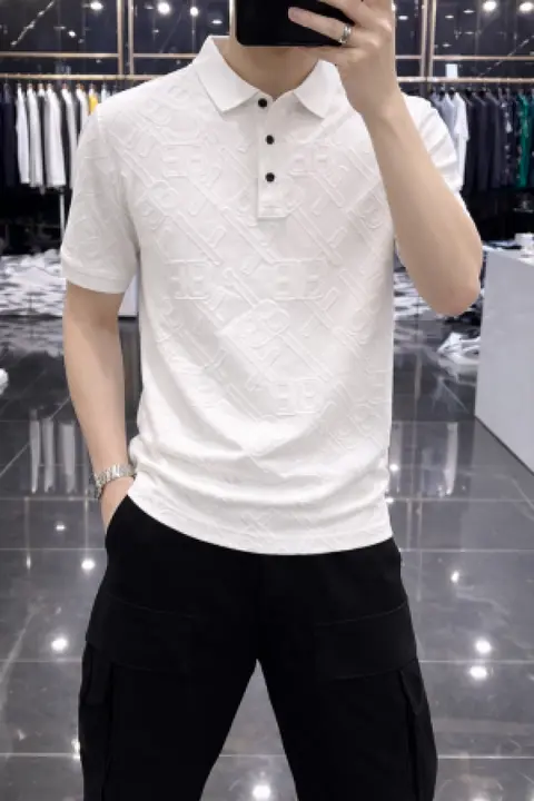 Balenciaga Imported White Polo Black