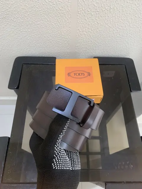 12 TODD'S BLACK BROWN PREMIUM QUALITY BELT WITH BOX