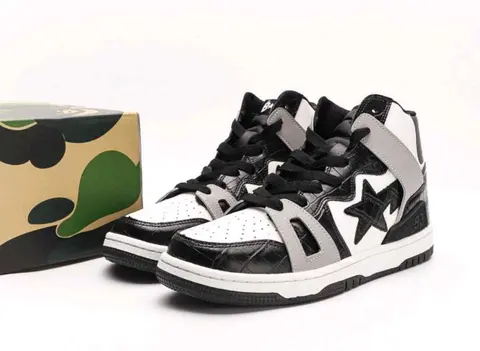 A BathinGahpe Bape Sta 93 Hi Black Light Grey Men s