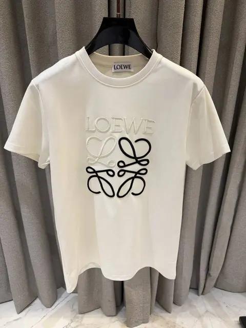 Loewe Cream Round Neck Premium Tshirt