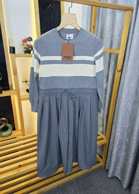 Br Women Long Frock Pattern Grey SB188-G