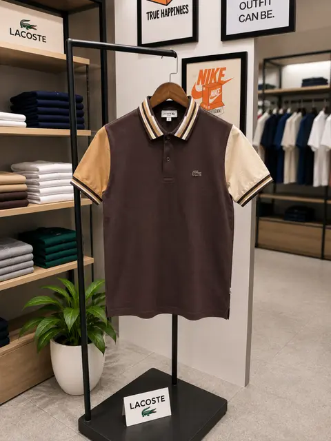 Lacoste Box pack imported polo tshirt brown