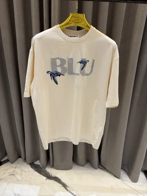 Blu & ORNG Round Neck T-shirt Turtle Edition Cream