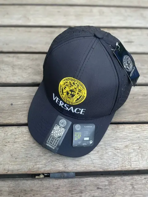 Versace Front Gold Medusa Logo Black And White Premium Unisex Cap (With Box) 744