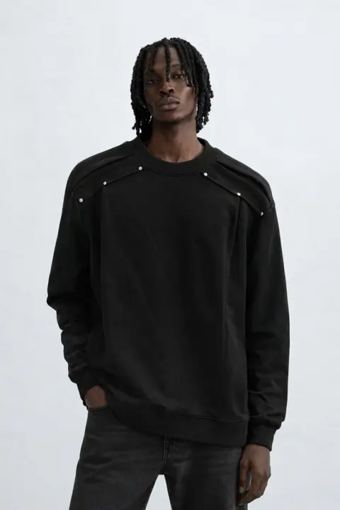 KOREAN IMPORTED HIGH DEMAND ARTICLE SWEATSHIRT BLACK