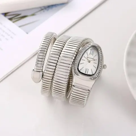 Bvlgari Serpenti Snake Silver-White
