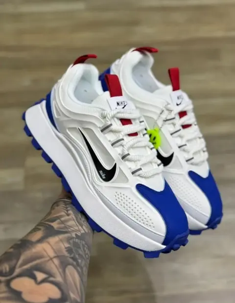 Nike BAILLELI PLATFORM SNEAKER WHITE BLUE
