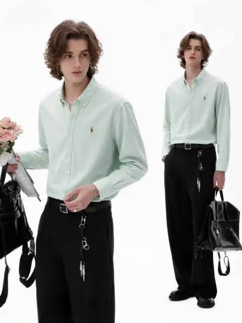 Ralph L-xAUREN P-OLO IMPORTED STORE ARTICLE SHIRT linen fabric
