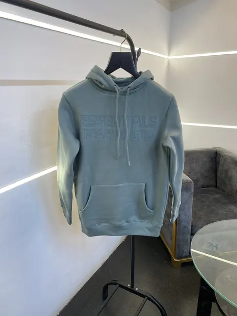Essentials fear of god imported hoodie dusty blue