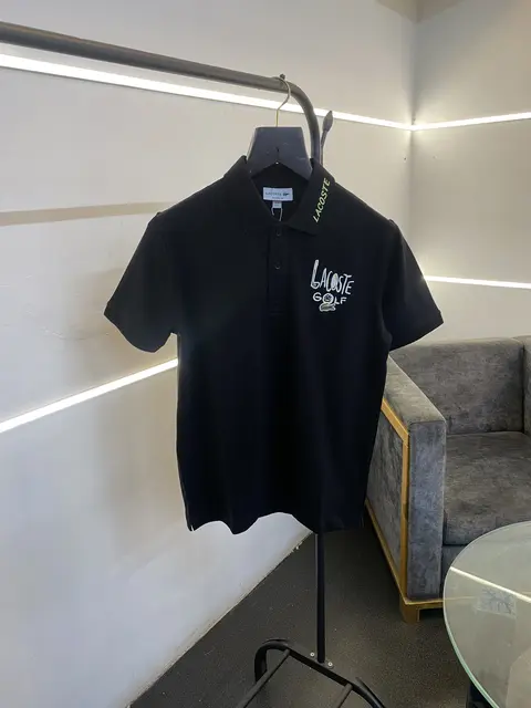 Lacoste Imported quality polo tshirt blacK