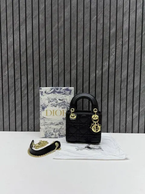 Dior 662 Lady Dioor Nano Black With Original Box Packing