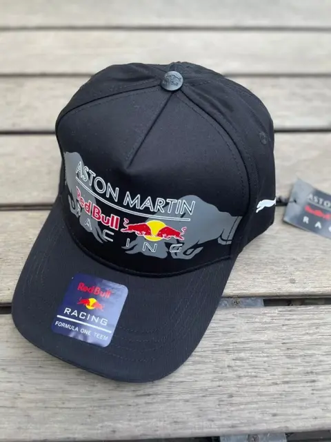 Aston Martin X Redbull 2016 F1 Race Collab Grey And Black Premium Unisex Cap (With Box)