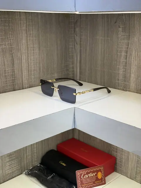 Cartier 3077 Frameless Wooden stick sunglass