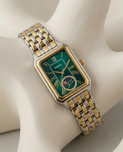 Fossil Raquel Sun Moon 2Ton Gold Green